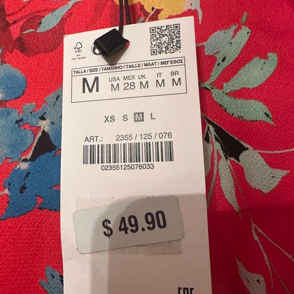 ZARA JAPANESE FLORAL PRINT JUMPSUIT ROMPER RUFFLES NWT M - Picture 3 of 4